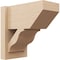 Ekena Millwork 8-in W x 14-in D x 14-in H Funston Slat Rough Cedar Woodgrain TimberThane Outlooker, Primed Tan OUTUR080X14X14FST24RCPR - alternate 1